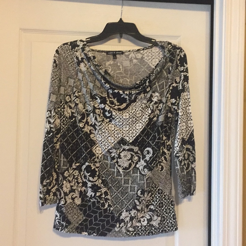 Beautiful black and white blouse
